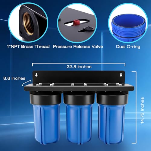 Iron Filter for Well Water 3 Stages Whole House Water Filter
