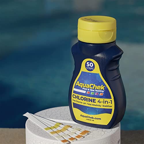 Yellow 4 Way Pool and Spa Test Strips