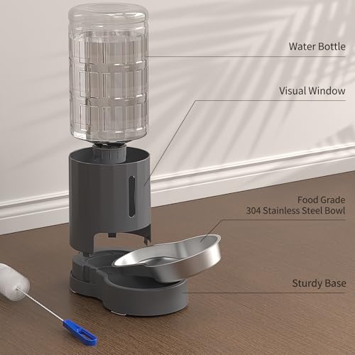Cat Water Dispenser and Stainless Steel Bowl