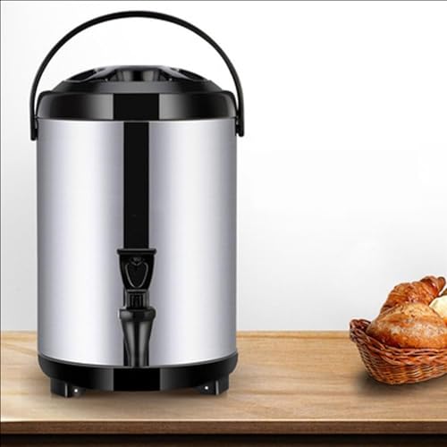 Urn Boiler Hot and Cold Water Dispenser with Faucet Insulated Beverage Dispenser Portable Large Capacity Stainless Steel Tea Coffee Dispenser Water Bottle
