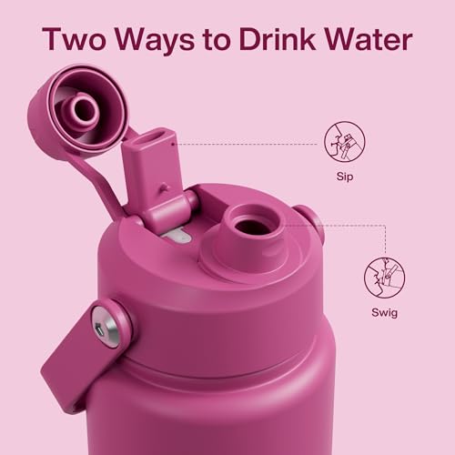 Insulated Water Bottle with Straw Stainless Steel Water Bottle