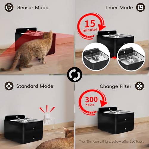 Wireless Cat Water Fountain Battery Operated