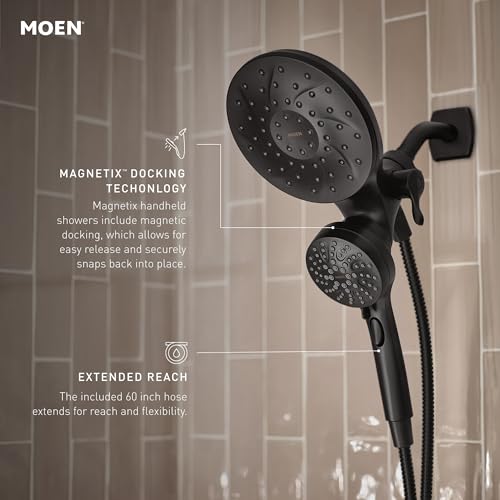 Engage Matte Black 2.5 GPM Handheld Showerhead and Rain Shower 2