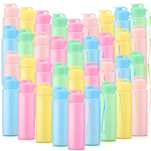 50 Pieces Reusable Plastic Water Bottles Bulk (50 Count)