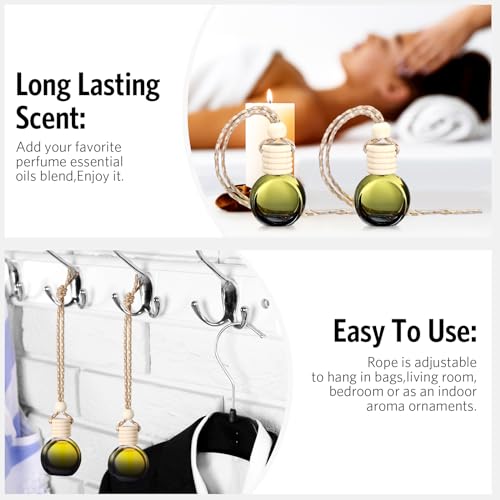 100 Pcs Car Diffuser Bottles Empty Bulk with Wood Cap (100 Count)