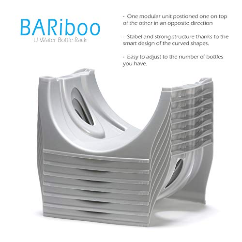 Stackable Water Bottle Storage Rack Best Water Jugs 5 Gallon Organizer. Jug Holder for Kitchen