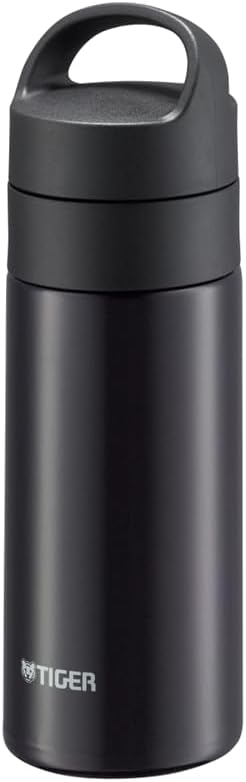 MKB-T361KJ Tiger Thermos Water Bottle, 12.2 fl oz (360 ml), Vacuum Insulated Carbonated Bottle, Stainless Steel Bottle, Beer OK, Cold Retention, Portable, Compact, Black