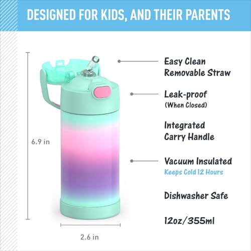 FUNTAINER Water Bottle with Straw