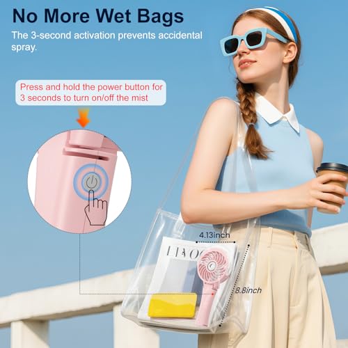 Upgraded Portable Handheld Misting Fan