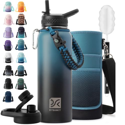 Insulated Water Bottle with Portable Carrier Bag for Outdoor 40 oz