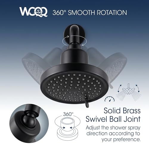 360 Degree Rotated Black Shower Head ＆ Filter COMBO ! Anti