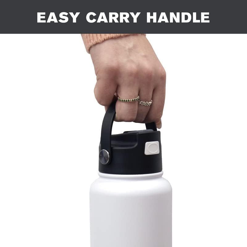 Hybrid Triple Wall Vacuum Insulated Water Bottle with Flip Straw