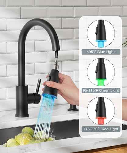 LED Kitchen Faucet with Soap Dispenser