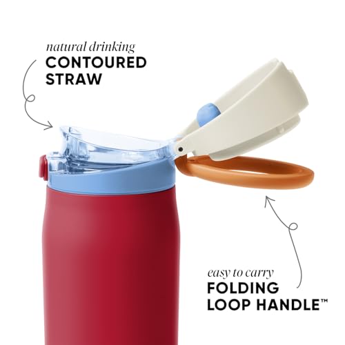Water Bottle with Straw & Handle