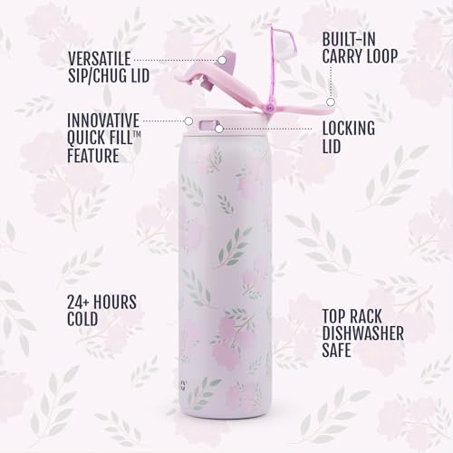 Pop & Fill 32oz Stainless Water Bottle