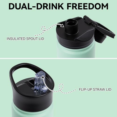 16 oz Insulated Water Bottle Bulk 4 Pack (4 Count)