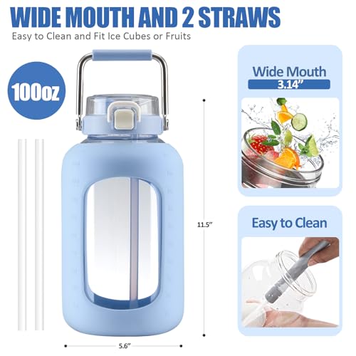 Large Glass Water Bottle