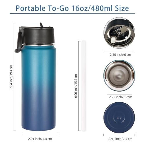 16 OZ Kids Water Bottle Bulk 2 Pack (2 Count)