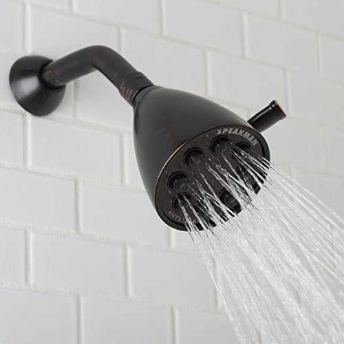 S-2251-ORB Signature Icon Anystream High Pressure Adjustable Solid Brass Shower Head, Oil-Rubbed Bronze , 2.5 GPM