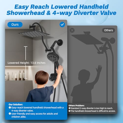 High Pressue All Metal 8" Rainfall Shower Head