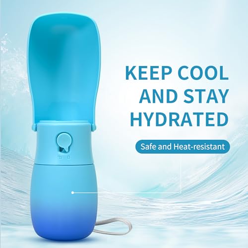 Portable Dog Water Bottle 10oz Blue