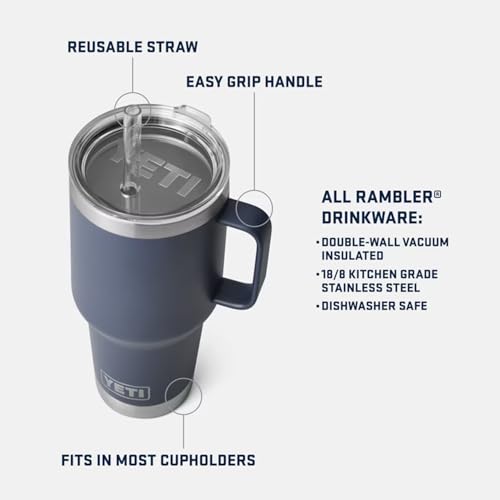 Rambler 35 oz Tumbler with Handle and Straw Lid