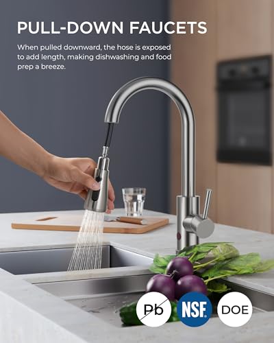 Touchless Kitchen Faucet with Pull Down Sprayer