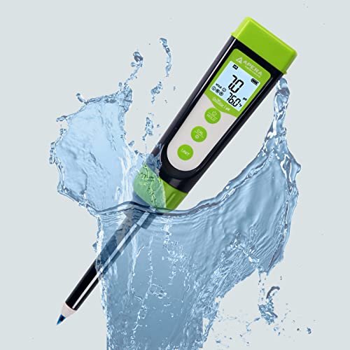 AI102G GroStar Series GS2 Soil pH Pen Tester Kit for Direct Soil Test and Nutrient Solutions Test with Replaceable Swiss Spear pH Probe