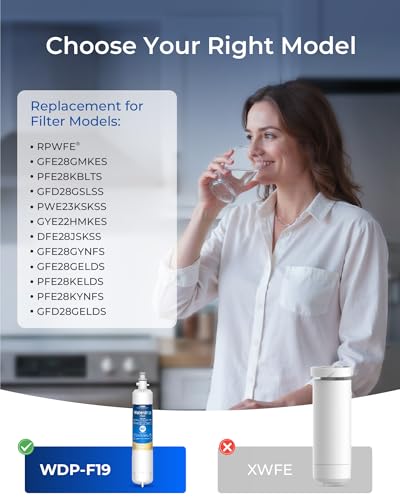 Plus WDP F19C Water Filter Replacement for GE® RPWFE® (3 Count)