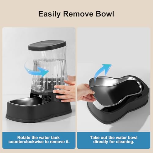 Automatic Dog Water Dispenser Gravity Stainless Steel Water Waterer Feeder