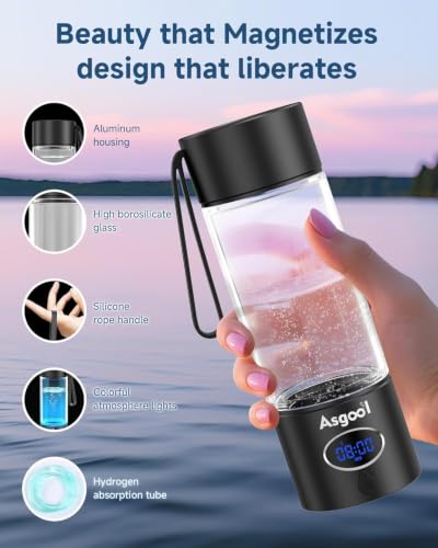 360ml Portable Hydrogen Water Bottle Generator with PEM