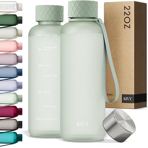 Slim Water Bottle 22oz [Lightweight & Shatterproof]