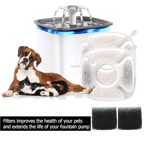 8 Pcs Replacement Filters & Sponges for Veken 95oz (8 Count)