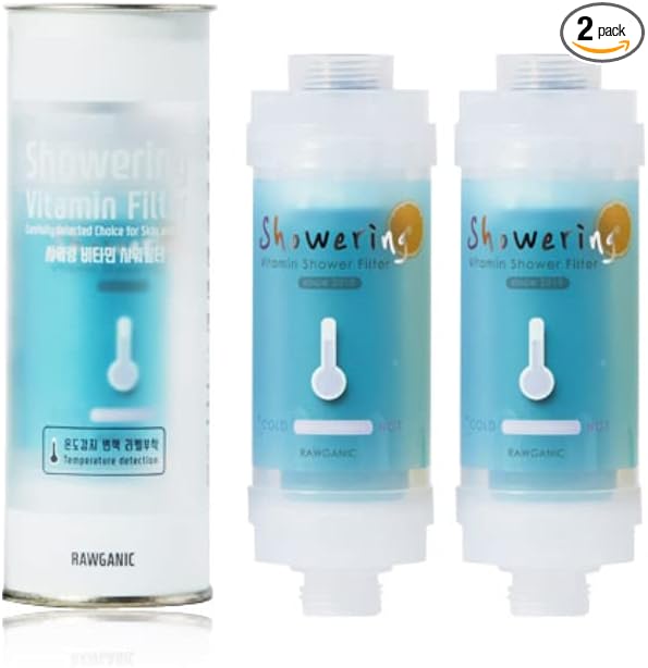 2 pack,Generic Vitamin C Shower Head Filter, Remove Chlorine & Impurities, Easy Installation, Filtered Shower Water for Healthier,Rosemary scented
