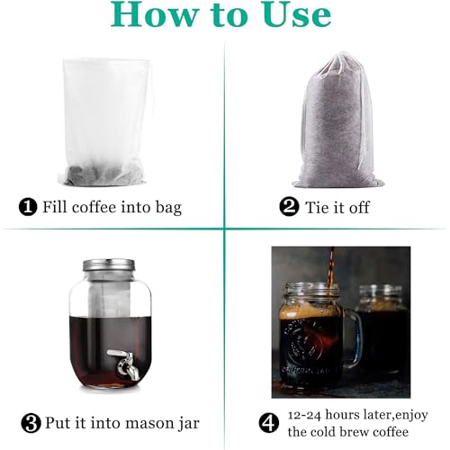 100pcs 8''x12'' Cold Brew Coffee Bags (100 Count)