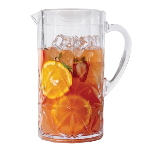 Shatterproof Tritan Plastic Water Pitcher with Lid