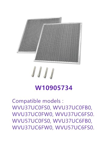 W10905734 Vent Hood Charcoal Filter Kit