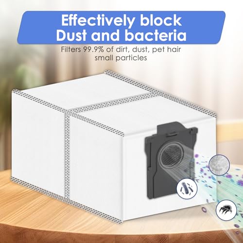 22 Pack) X50 Ultra Replacement Parts for Dreame L50 Ultra/ L40S Pro Ultra/ X50 master Robot Vacuum Cleaner, 2 Roller Brushes, 6 Side Brushes, 5 Dust Bags, 5 HEPA Filters, 4 Mop Pads, Accessories Kit (22 Count)