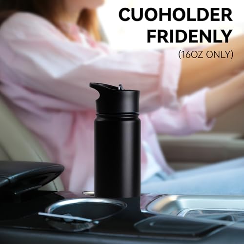 16 oz Insulated Water Bottle Bulk 4 Pack (4 Count)