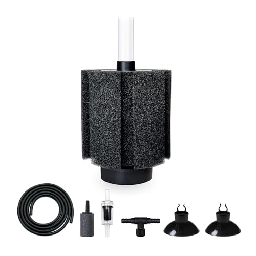 50 60 Gal Aquarium Sponge Filter with Ceramic Media and Bubble Diffuser
