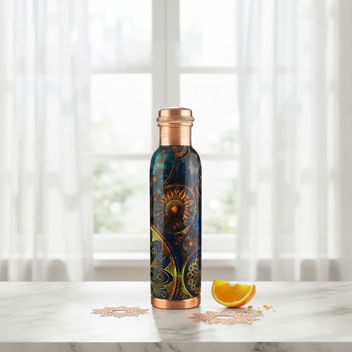 Pure Printed Copper Water Bottle