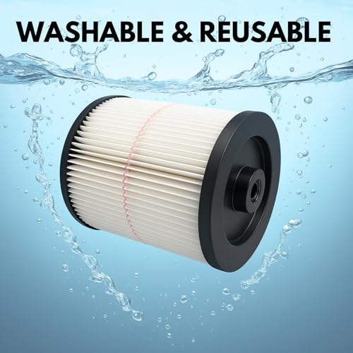9 17816 17816 Red Stripe Replacement HEPA Filter for Craftsman Craftsman Shop Vac Wet (2 Count)