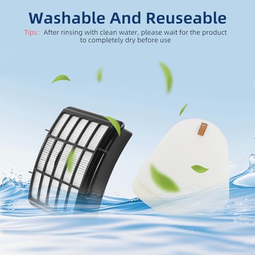 4 Foam + 2 Hepa Filter Replacement for Shark ZU503AMZ NV380 UV440 UV540 NV356e NV360 NV352 NV350 NV351 NV355 NV358 NV370 NV391 CU500 CU510 Navigator Lift