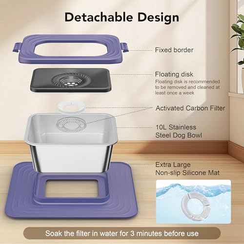 10L Stainless Steel Dog Water Bowl