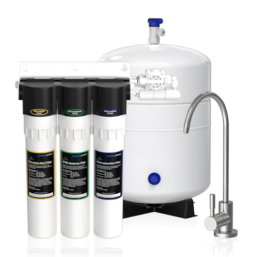 3 Stage Under Sink Reverse Osmosis Water Filtration System with Stainless Steel Faucet