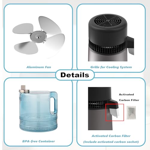 1.1 Gallon 4L Water Distiller for Home Countertop