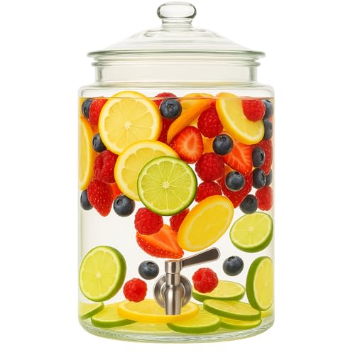 Large Glass Drink Dispenser with Spout