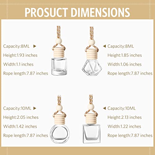 100 Pcs Car Diffuser Bottles Empty Bulk with Wood Cap (100 Count)