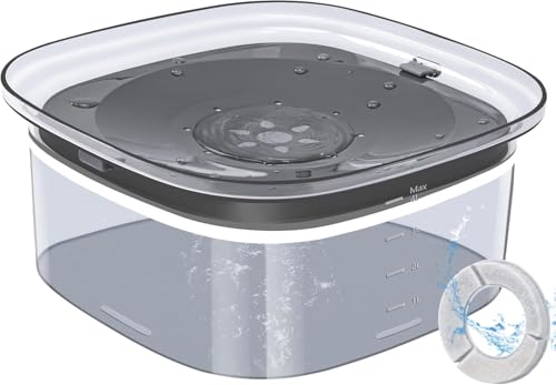 4L Dog Water Bowl No Spill Large Capacity Slow Drinking Water Feeder