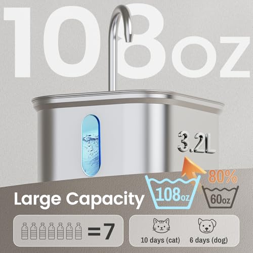 Cat Water Fountain Stainless Steel